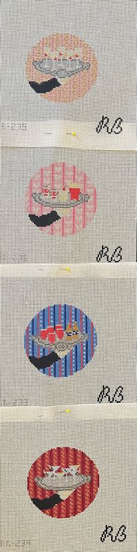 Butter Trays Coasters  (Handpainted by Rachel Barri)