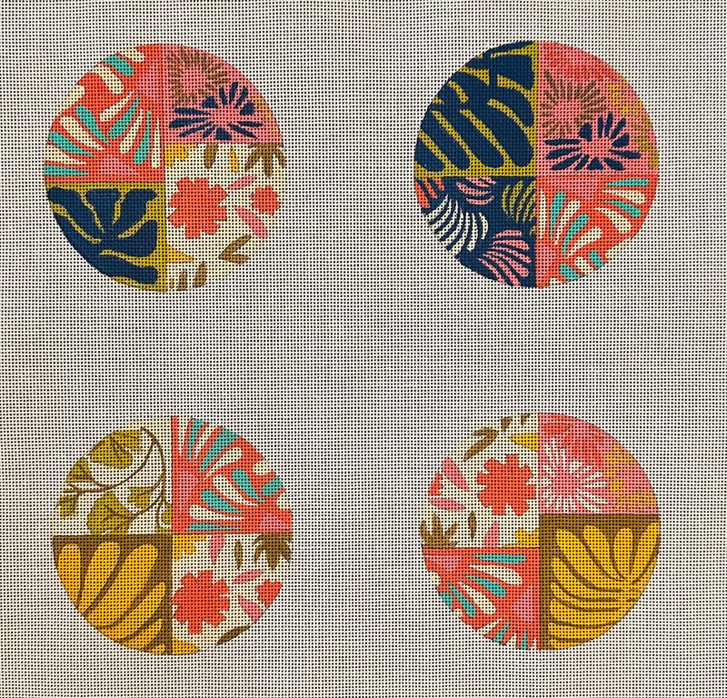 Collage Coasters  (Handpainted by Alice Peterson)