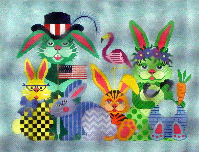 Some Bunny Needs Some Bunny Sometime   (handpainted from JP Needlepoint Designs)