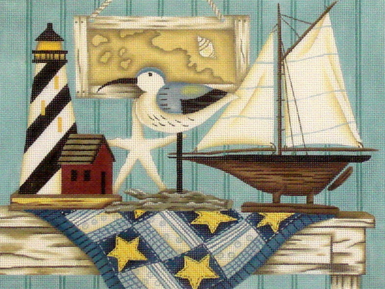Sailboat Still Life  (Handpainted from Painted Pony Designs)*Product may take longer than usual to arrive*