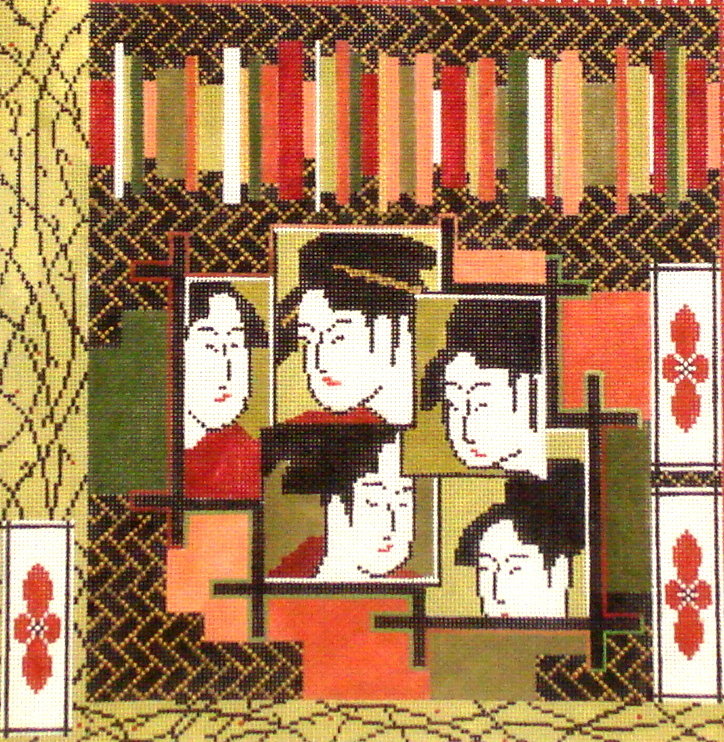Asian Women (Handpainted by Mindy's Needlepoint Factory)