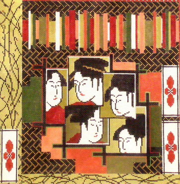 Asian Women  (Handpainted by Mindy's Needlepoint Factory)