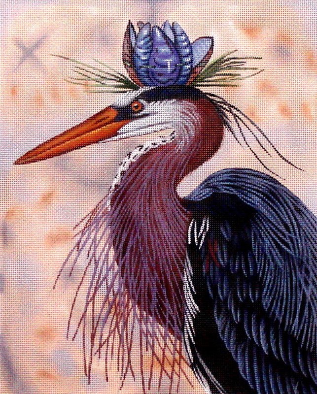 Heron Royalty  (Handpainted by Melissa Shirley)