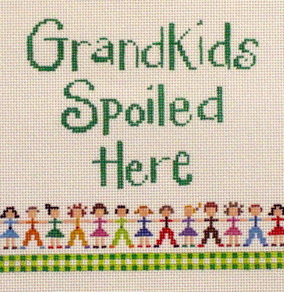 Grand Kids Spoiled Here   (Handpainted by Patti Mann)