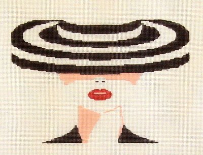 Striped Hat     (Handpainted by Voila)
