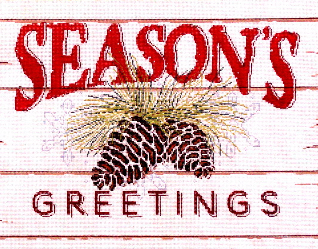 Season's Greetings   (Handpainted by Fleur de Paris)