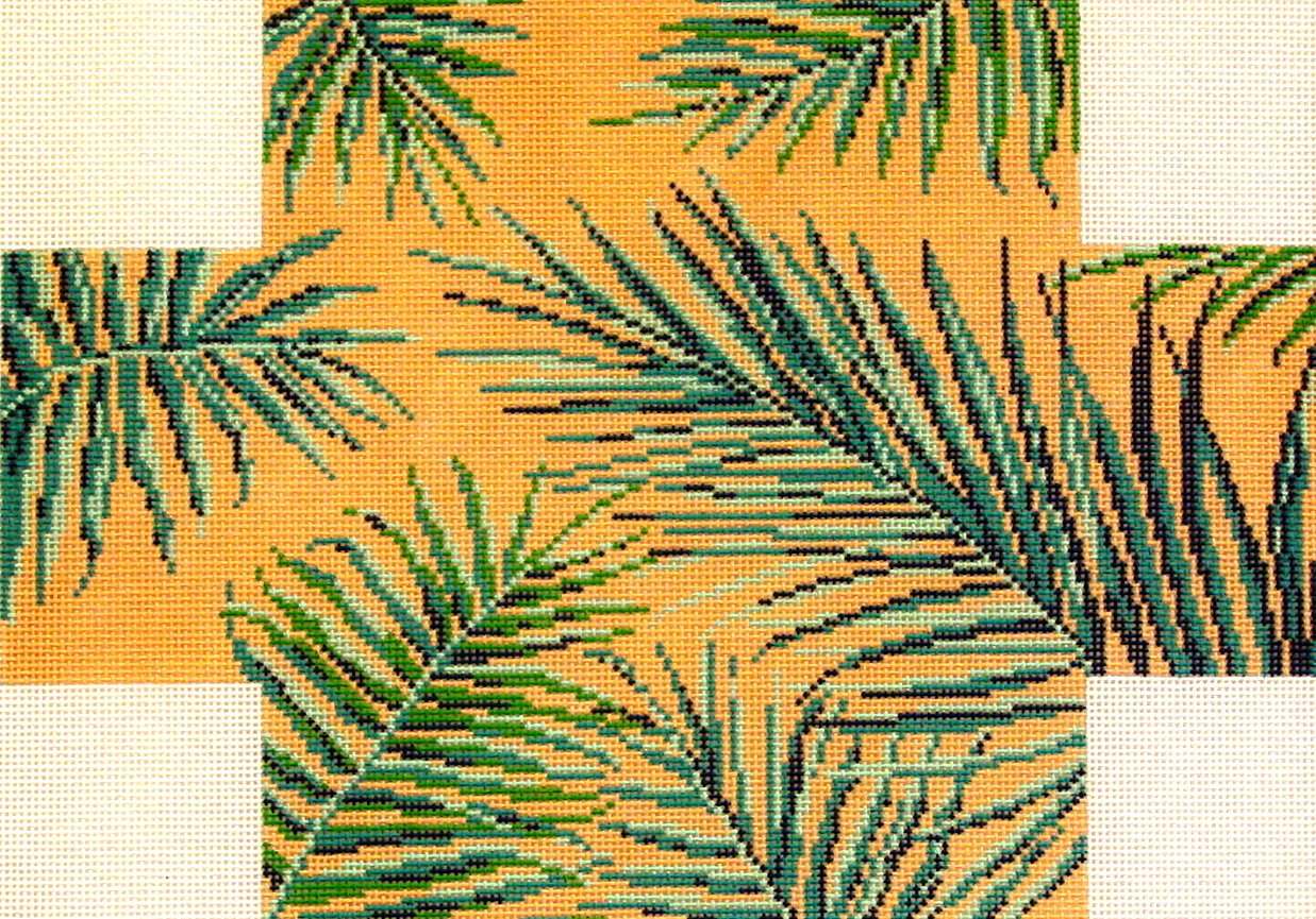 Palm Frond    (handpainted by Needle Crossing)