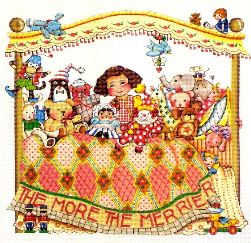 "The More the Merrier"  (Handpainted by Mary Engelbreit)