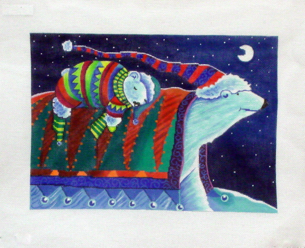 A Ride Home   (handpainted needlepoint canvas by Michele Noiset from CBK Needlepoint Collection)