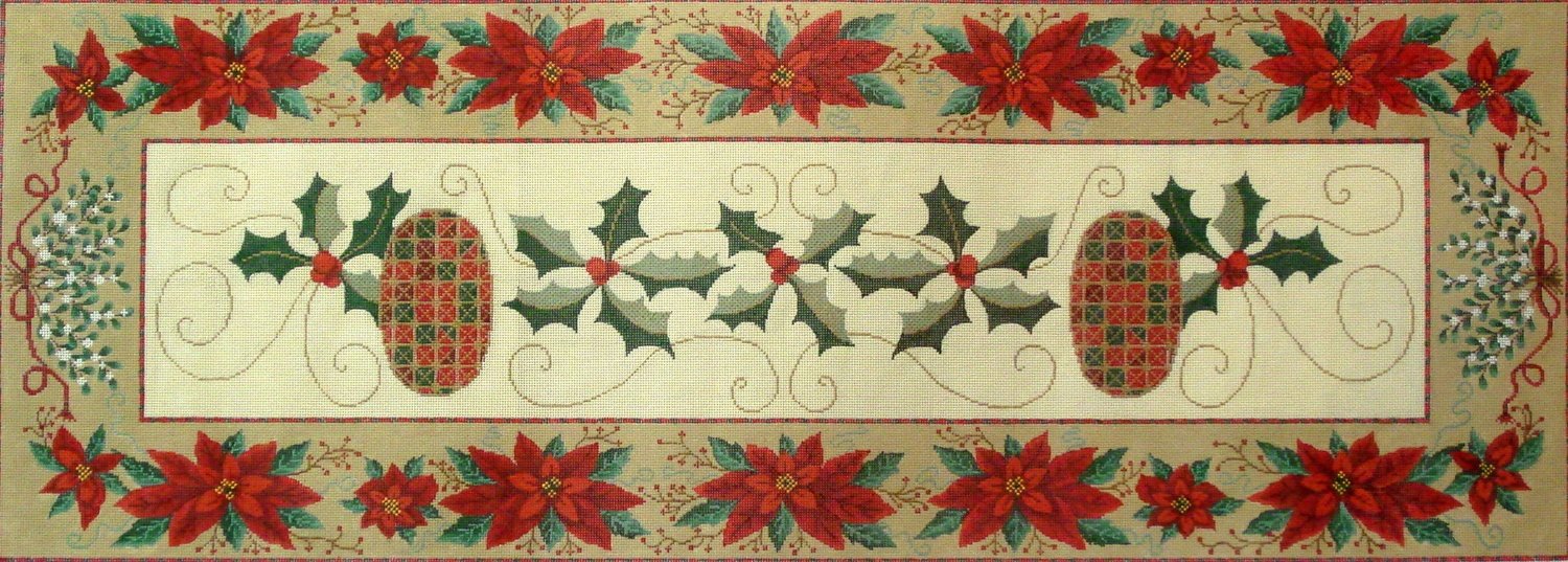 Christmas Table Runner   (A Needlepoint Alley canvas exclusive)*Product may take longer than usual to arrive*