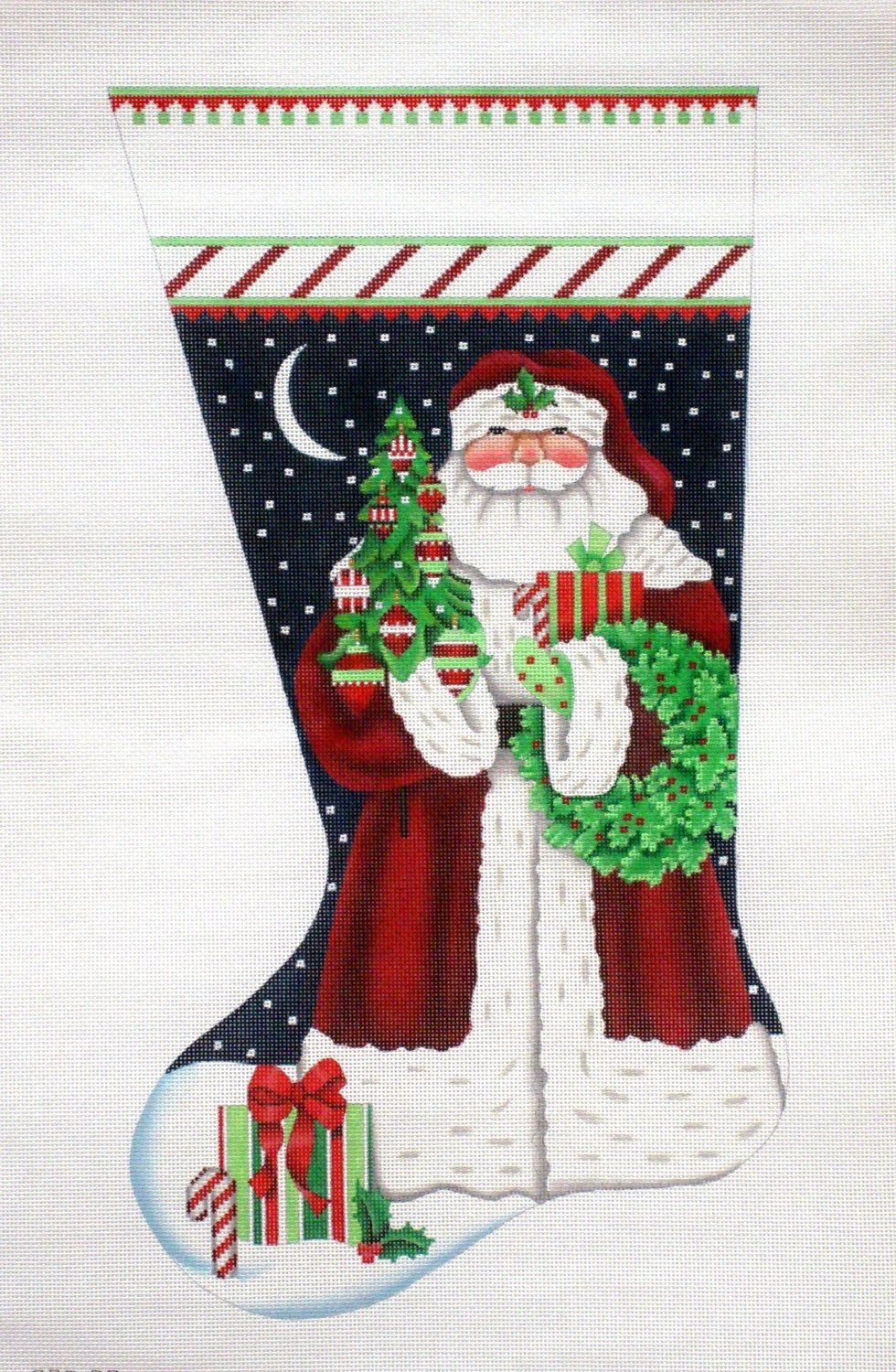 Classic Santa Stocking  (handpainted from Melissa Shiley Designs)