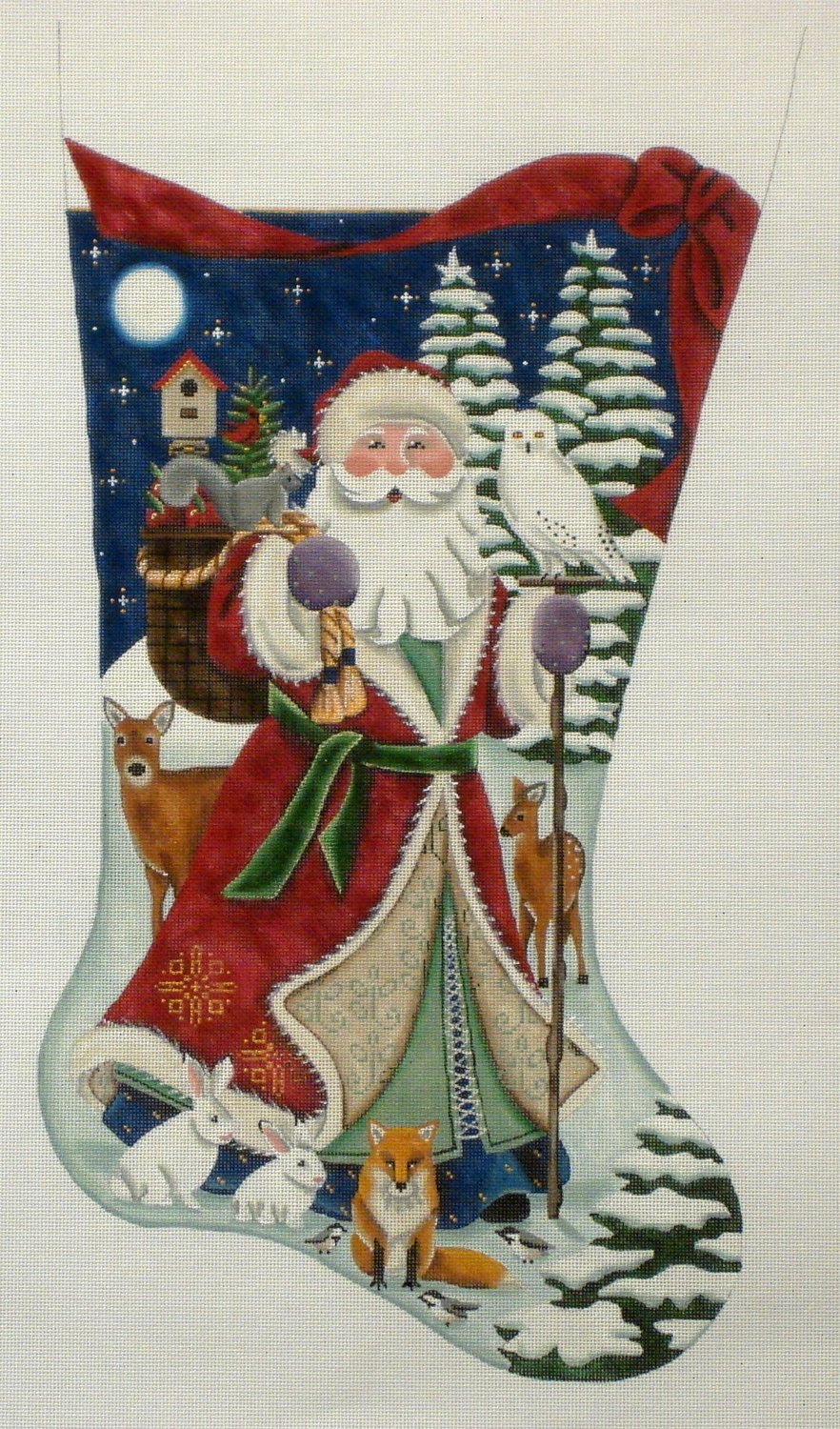 Forest Santa,    (handpainted from Rebecca Woods)