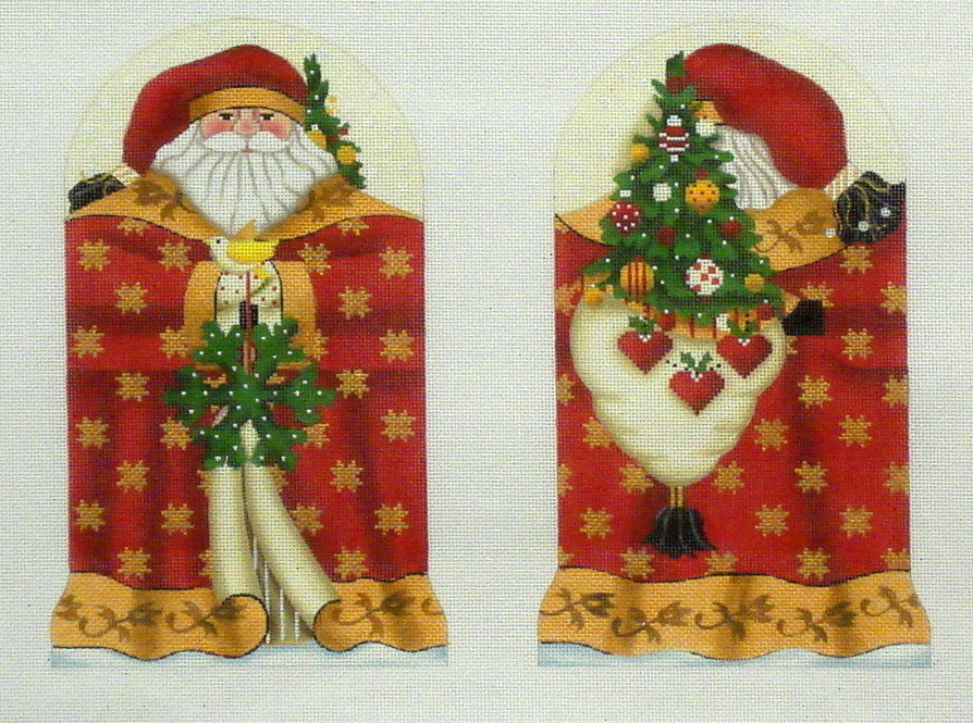 Golden Star Santa (2 sided standup)   (handpainted by Melissa Shirley)