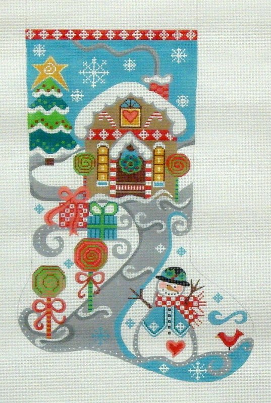 Lollipop Christmas Stocking   (Handpainted by Danji Designs)