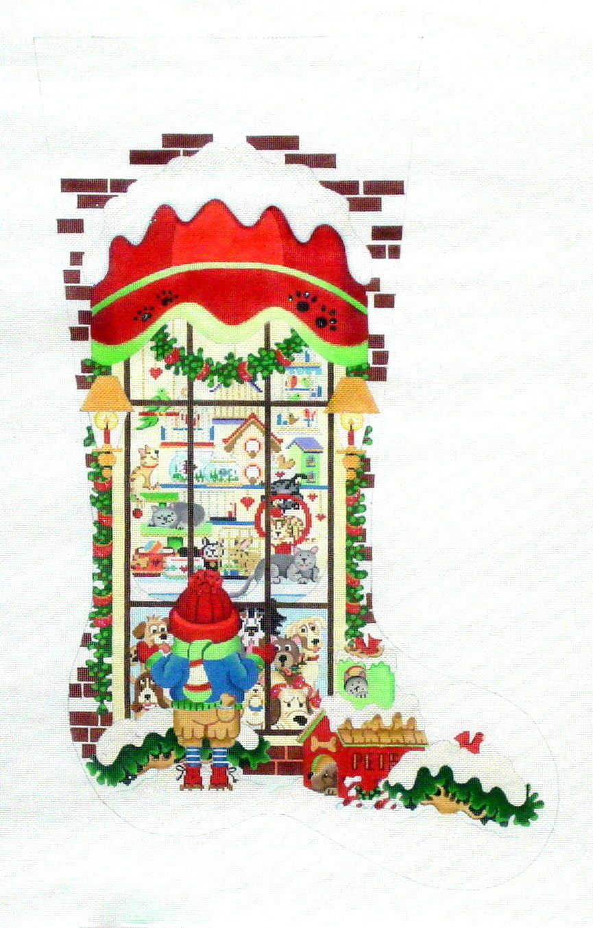 Pets & Pals Christmas Stocking   (handpainted from Strictly Christmas)