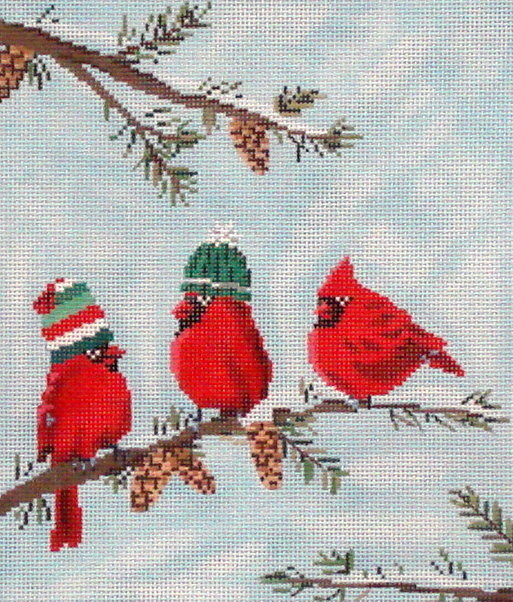 Red Birds II Pillow (Handpainted by Scott Church from CBK Collection)*Product may take longer than usual to arrive*