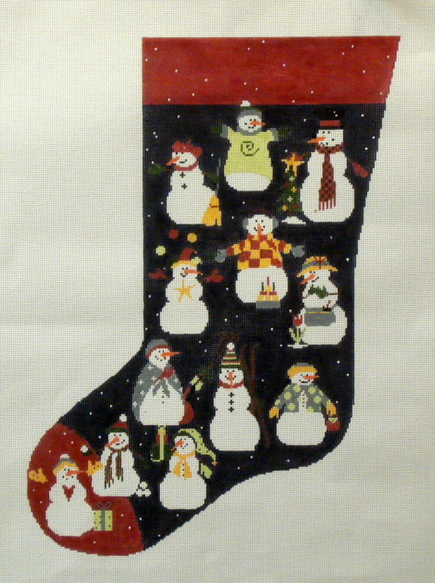 Snowman Stocking  (handpainted from Pippin Studio)