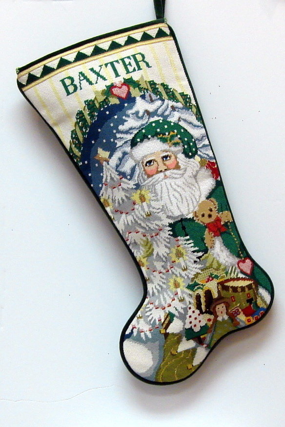 Toy Santa Stocking  (Model Shown)  (handpainted by Melissa Shirley)*Product may take longer than usual to arrive*