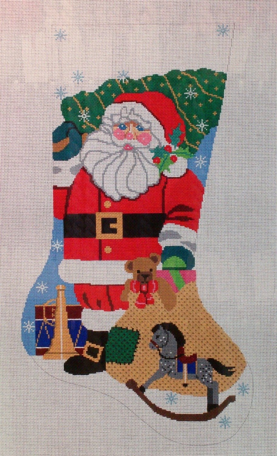 Traditional Santa Stocking (Handpainted by Shelly Tribbey Designs)