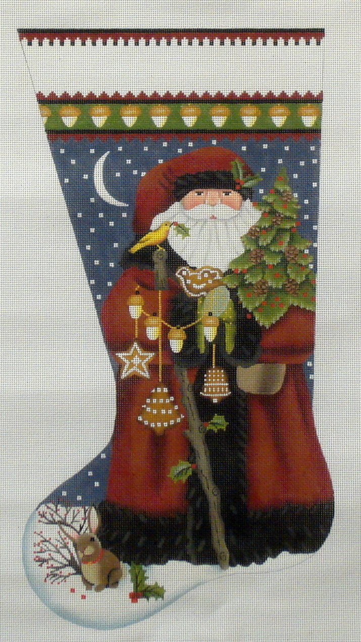 Wildwood Santa Stocking  (handpainted by Melissa Shirley)