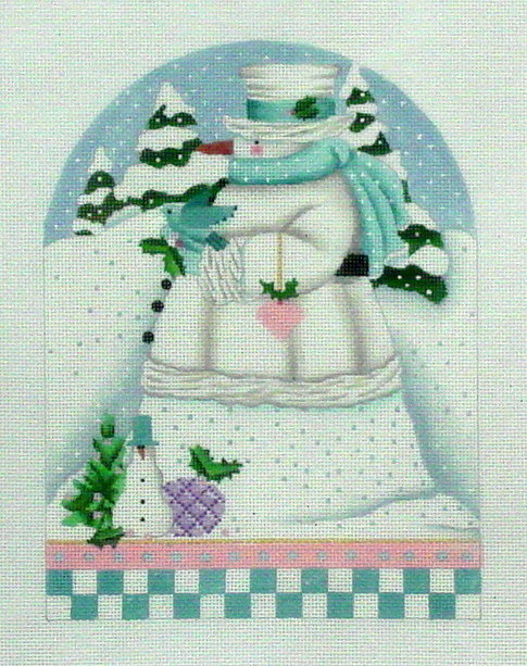 Winter White Snowman     (handpainted by Melissa Shirley)