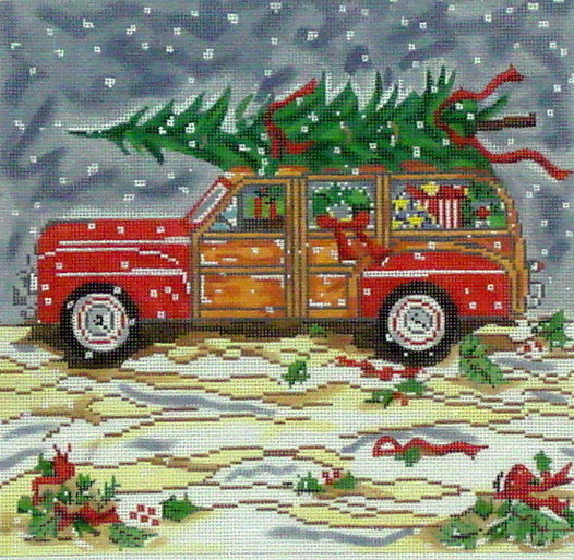 Woody/Christmas Pillow (Handpainted from Cooper Oaks Design)*Product may take longer than usual to arrive*