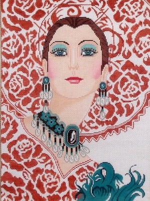 Lady in Lace     (handpainted by Sophia)