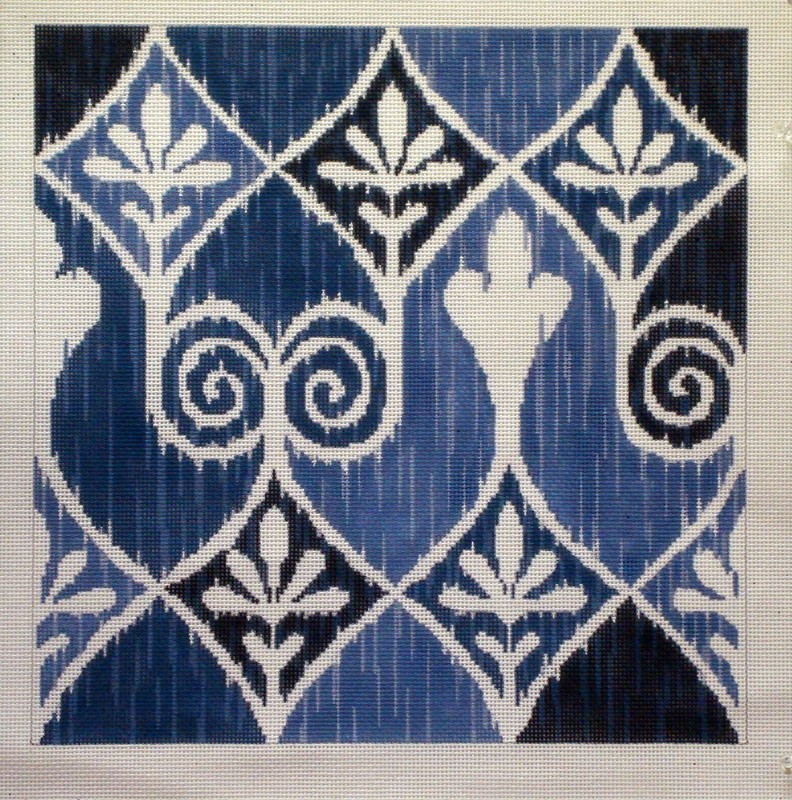 Ikat-Irina in Blues   (Julie Mar & Friends Designs)
