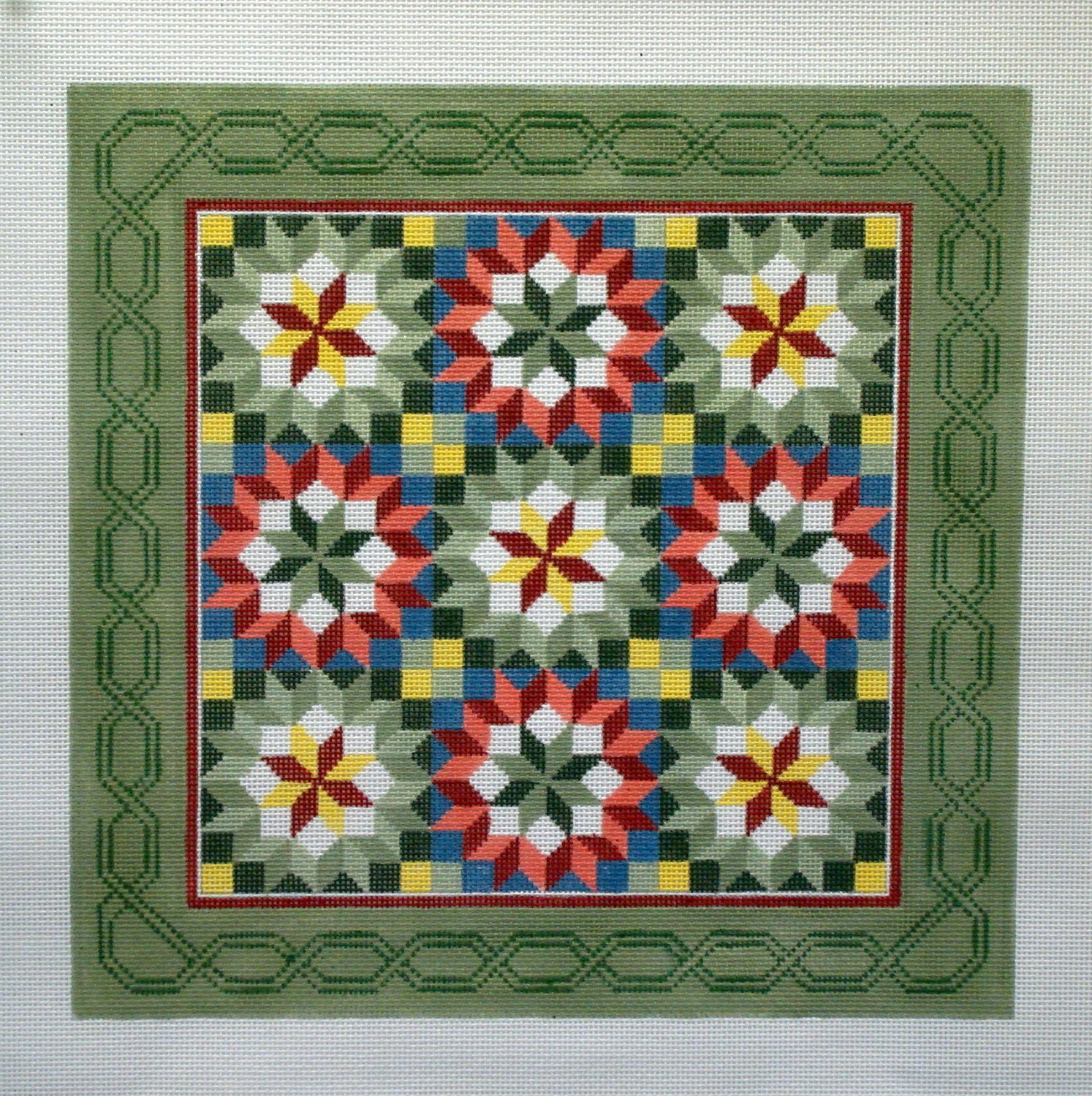 Carpenter's Wheel Quilt (Hand painted by Susan Roberts Designs) Carpenter's Wheel Quilt (Hand painted by Susan Roberts Designs)