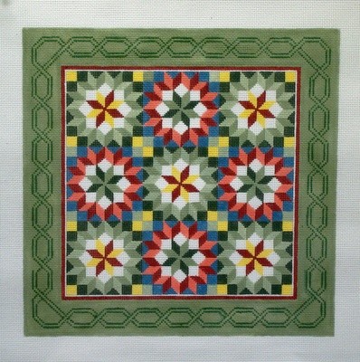 Carpenter's Wheel Quilt   (Hand painted from Susan Roberts Designs)