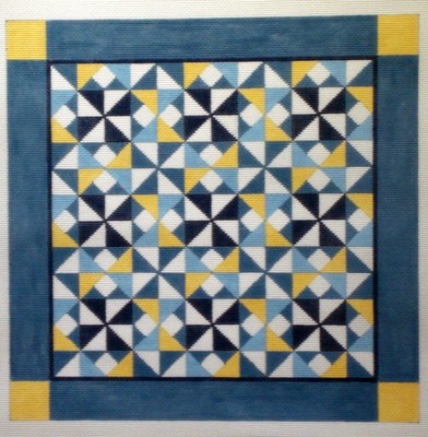 Diamond Pinwheel Quilt   (handpainted by Susan Roberts)