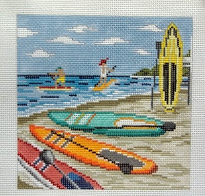 Paddle Boarding    (handpainted from Needle Crossing)*Product may take longer than usual to arrive*