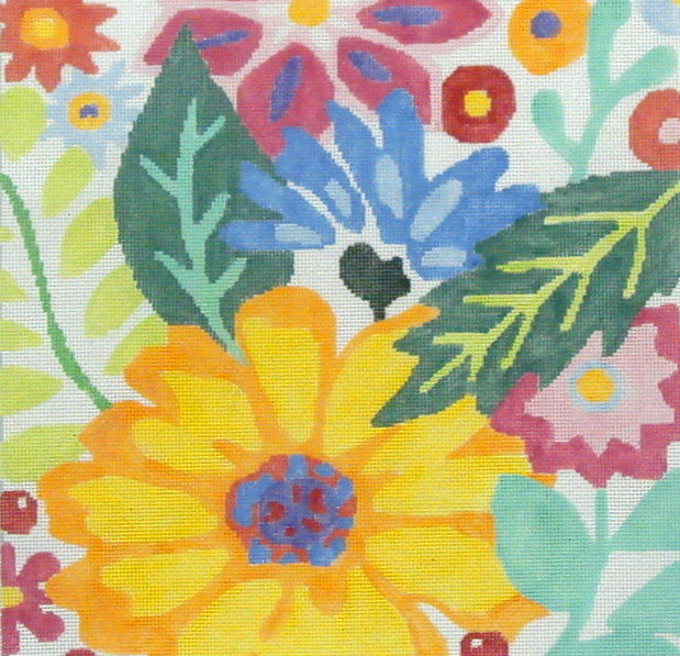 Large Floral Fiesta #2  (handpainted by Jean Smith)