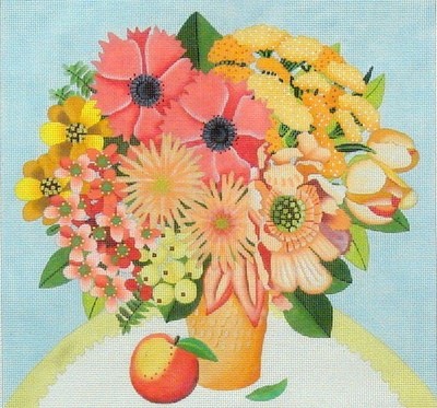 Peach Bouquet (handpainted by Melissa Shirley)*Product may take longer than usual to arrive*