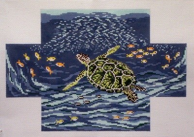 Sea Turtle Brick Cover (Handpainted by Needle Crossing)