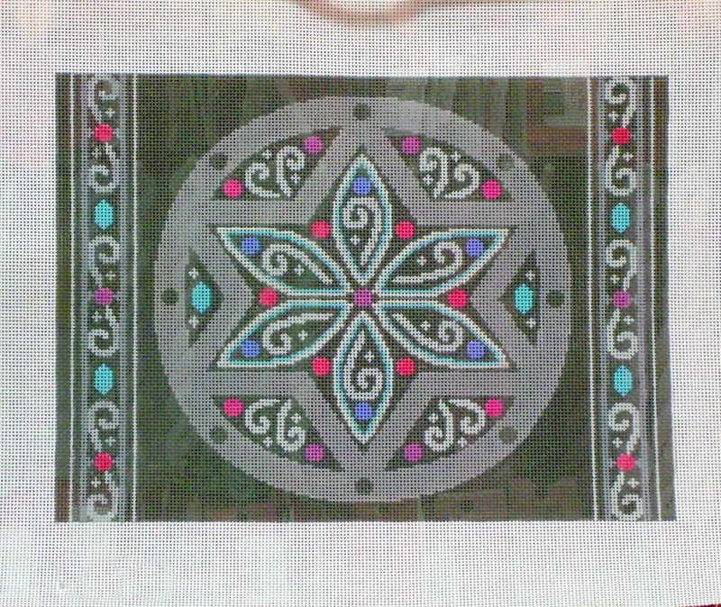 Jeweled Round Tallis Bag   (Handpainted by Fleur de Paris)