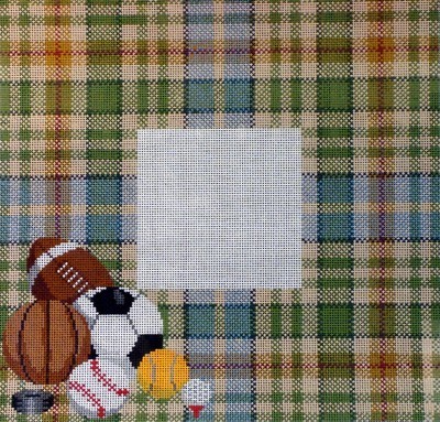 Argyle with Sports Picture Frame     (handpainted by Meredith Collection)