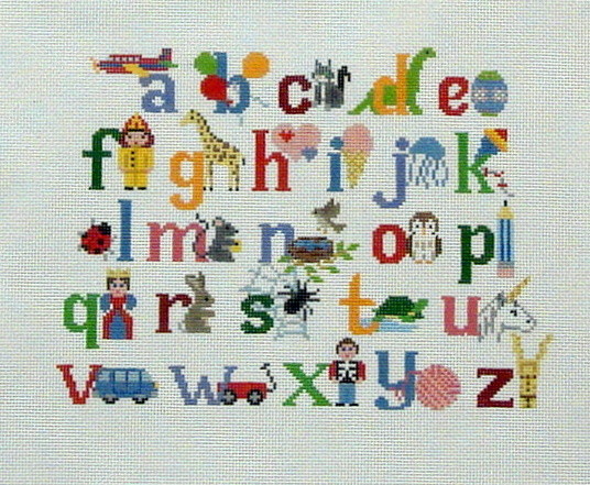 Alphabet With Characters  (Handpainted by Susan Roberts)