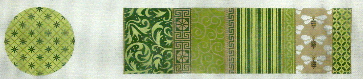 Treasure Box,  Green Patchwork with Bees   (JP Designs)