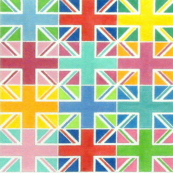 Union Jack Multi Color Blocks  (handpainted from Kate Dickerson)*Product may take longer than usual to arrive*