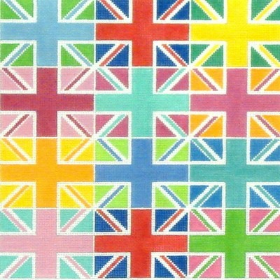 Union Jack Multi Color Blocks (handpainted from Kate Dickerson)*Product may take longer than usual to arrive*