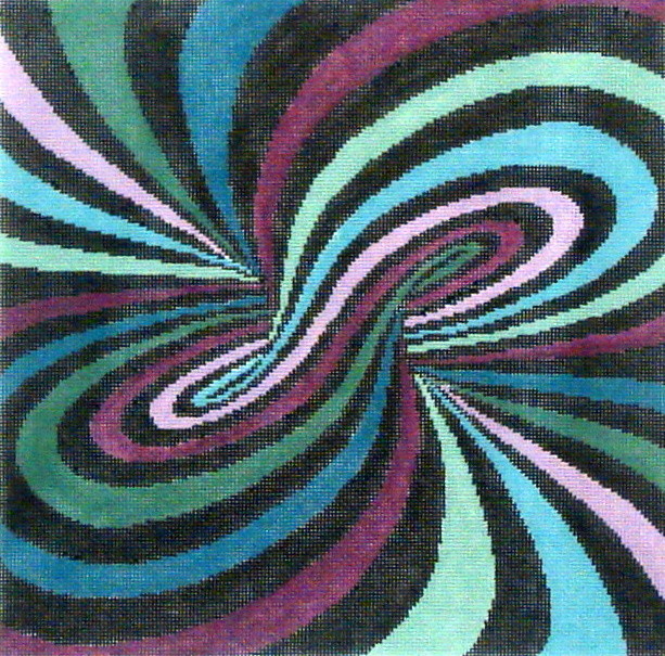 Spiral Illusion  (handpainted by Susan Roberts)