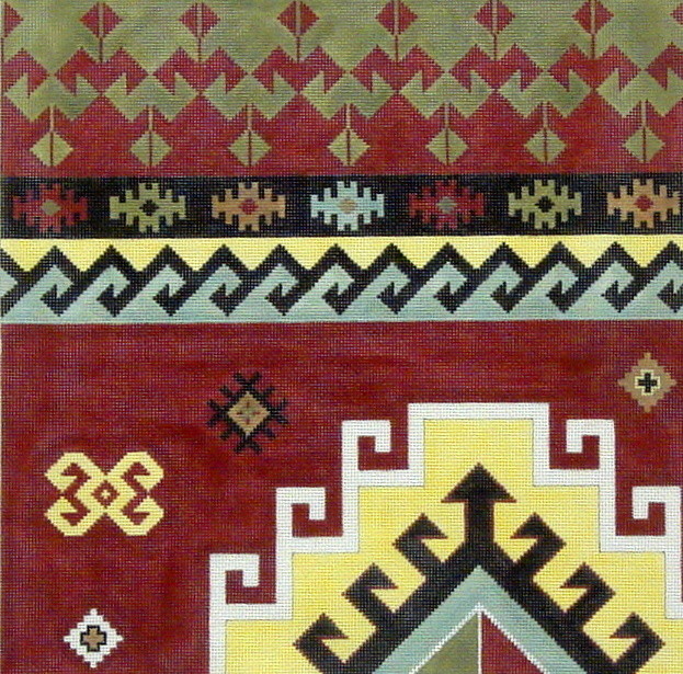 Kilim I A  (handpainted canvas by Susan Roberts)