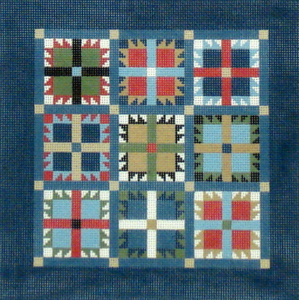 Bear Paw Quilt   (Hand painted by Susan Roberts Designs)