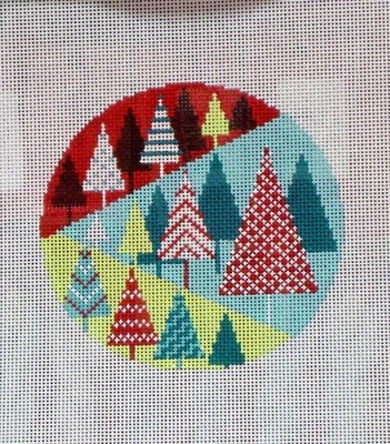 Festival of Trees Round (Handpainted by Shelly Tribbey Designs)
