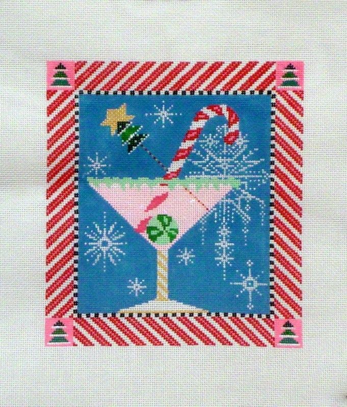 Christmas Cocktail Ornament   (Handpainted by Shelly Tribbey Designs)