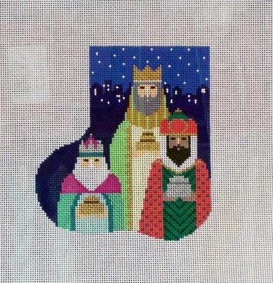 The 3 Kings Mini Sock (Handpainted by Shelly Tribbey Designs)