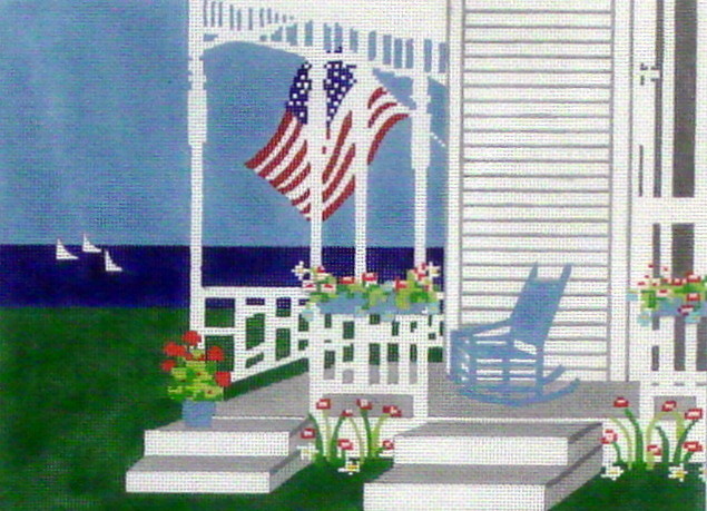 Cape Cod Beach       (Hand painted from Wellesley Needlepoint Collection)