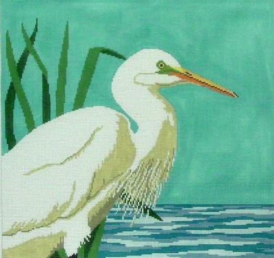 Snowy Egret (handpainted by Susan Roberts)*Product may take longer than usual to arrive*