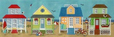 Beach Houses (Handpainted by Susan Roberts)